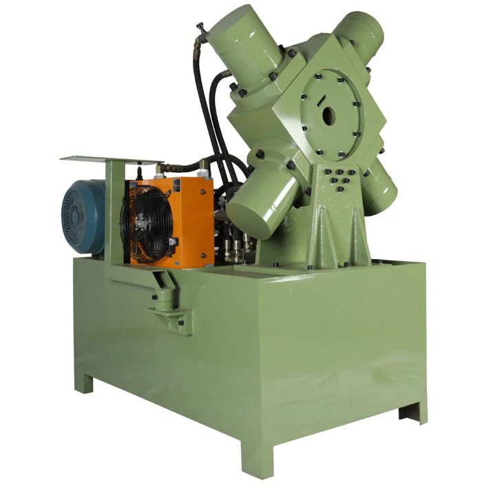 Four-die hydraulic forming structure for carbon steel pointing machine
